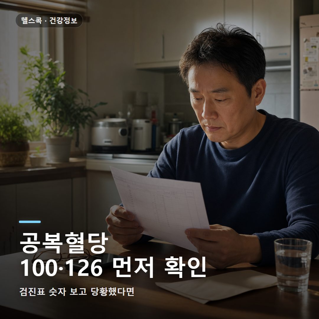 공복혈당 정상수치, 검진표에서 확인할 기준
